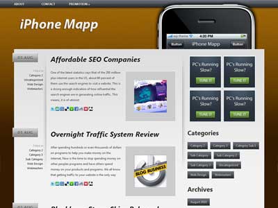 iPhone Mapp Free WordPress Theme