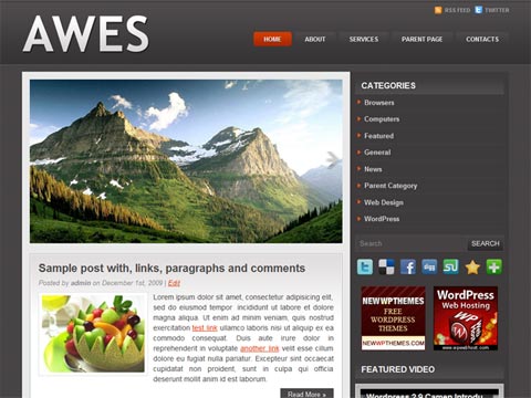 free wordpress theme Free WordPress Theme – Awes. Free Download
