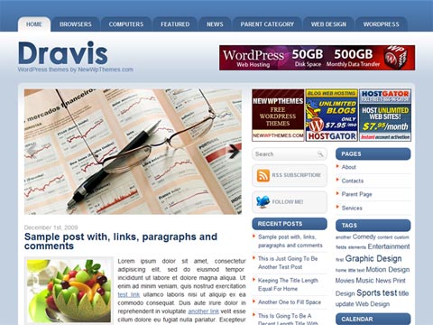 free wordpress theme Free WordPress Theme – Dravis. Free Download