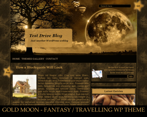 free wordpress theme Gold Moon