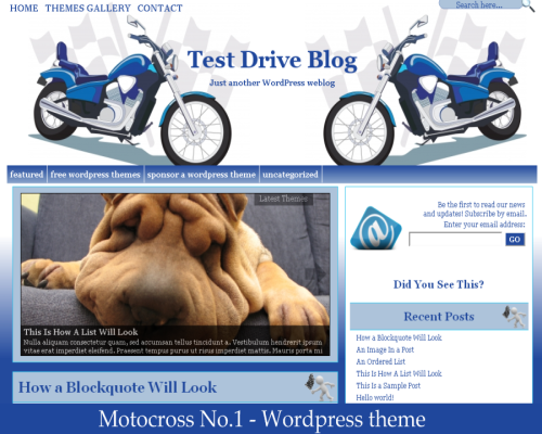 free wordpress theme Motocross