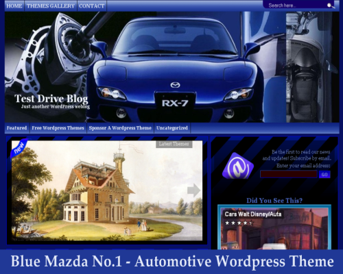 free wordpress theme Blue Mazda No.1