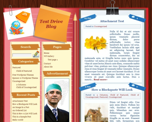 free wordpress theme Back to School