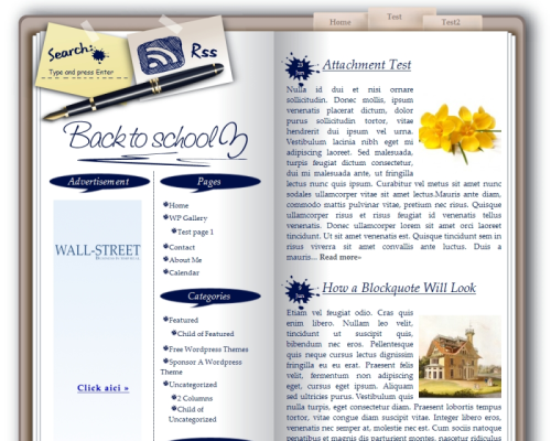 free wordpress theme Back to School 3