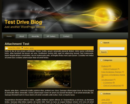 free wordpress theme Fire Ball