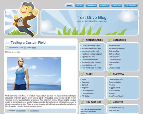 free wordpress theme Exuberance