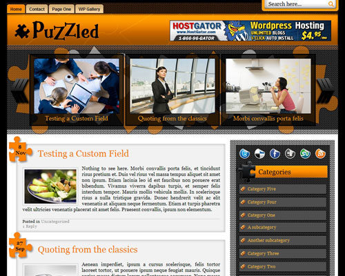 free wordpress theme Puzzled Magazine