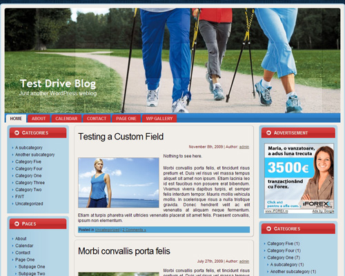 Nordic Walking WordPress Theme