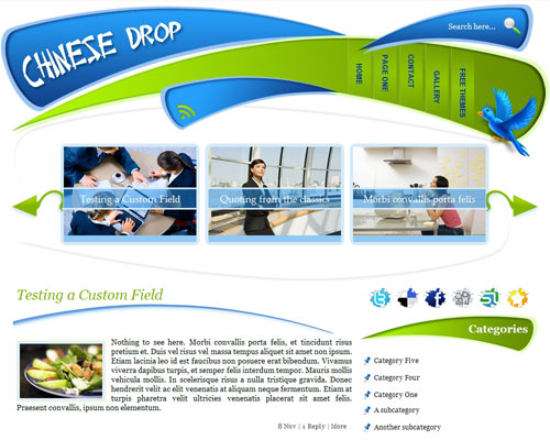 free wordpress theme Chinese Drop