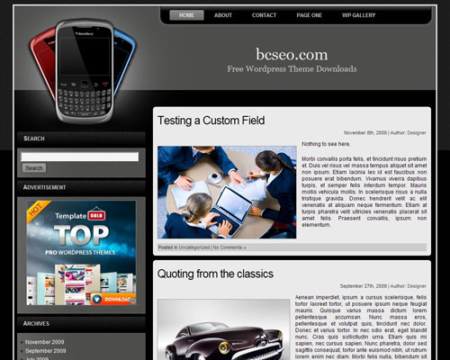 free wordpress theme Mobile Phone WordPress 2