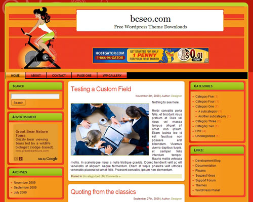 free wordpress theme WordPress Ladies Fitness 1