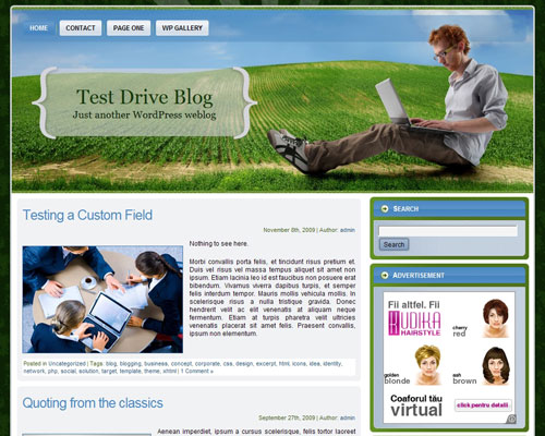 free wordpress theme Go Green WP