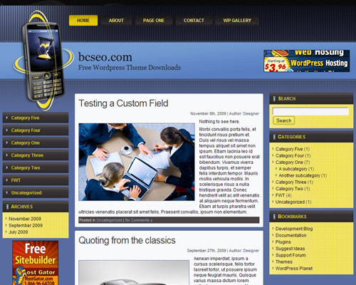Cellular Theme WordPress 7