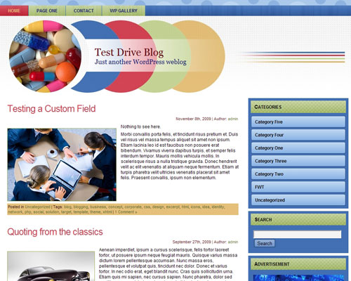 Supplements WordPress Theme