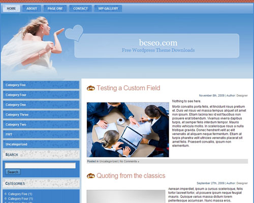free wordpress theme Wedding WordPress Theme 4