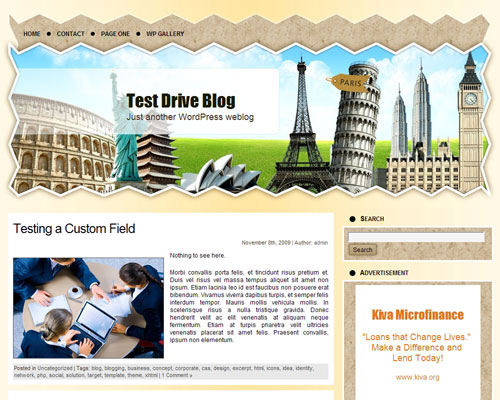 free wordpress theme WP Travel Theme 1
