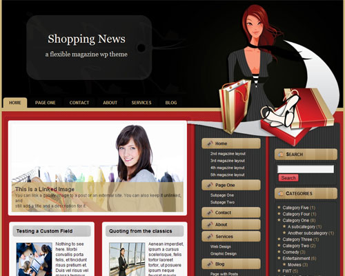 free wordpress theme Shopping News