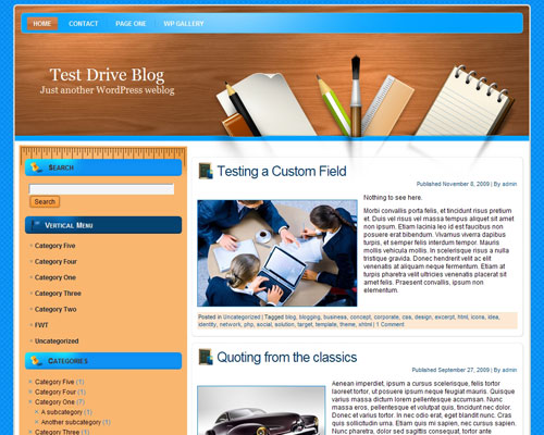 free wordpress theme Back 2 School