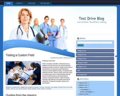 free wordpress theme Health Theme WP