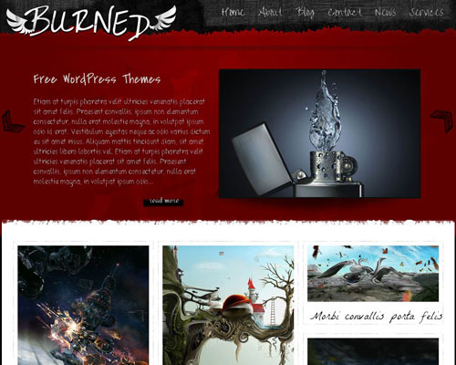 free wordpress theme Burned