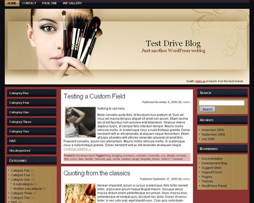 free wordpress theme Cosmetics Theme 2