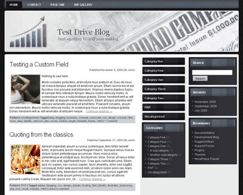 free wordpress theme Stock Graph